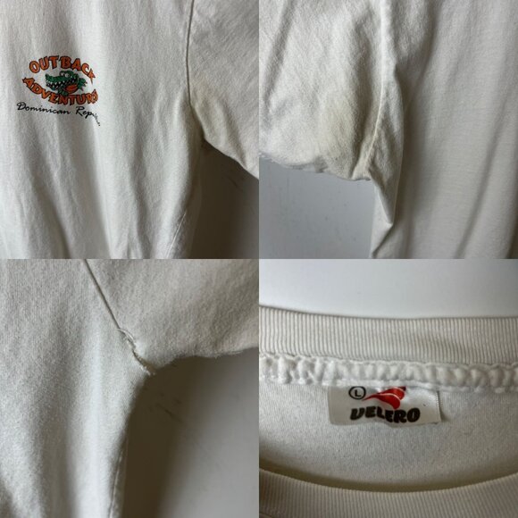 Outback Adventures Dominican Republic T Shirt White Medium M Graphic Tee - Picture 6 of 16